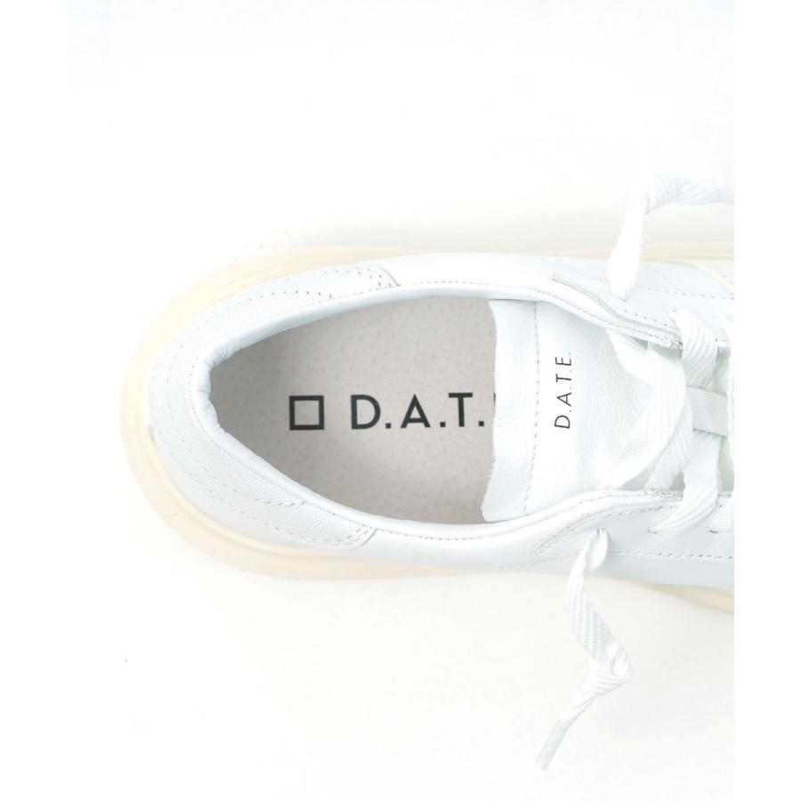 D.A.T.E. Women's Hill Low Platform Calf White Silver Trainers W421-HP-CA-WS main image 1