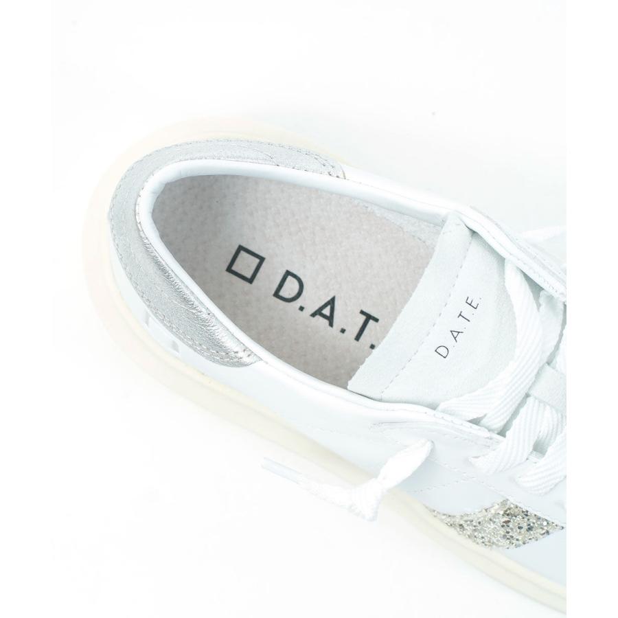 デイト HILL LOW PLATFORM CALF WHITE-SILVER D.A.T.E. レディース
