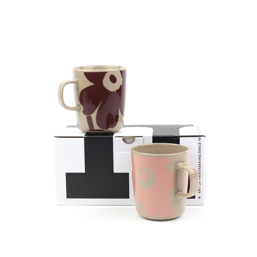marimekko（マリメッコ） マグカップセット コップ 2個セット 250ml 【新品未使用】マリメッコ UNIKKO マグカップ 2.5 DL ２個