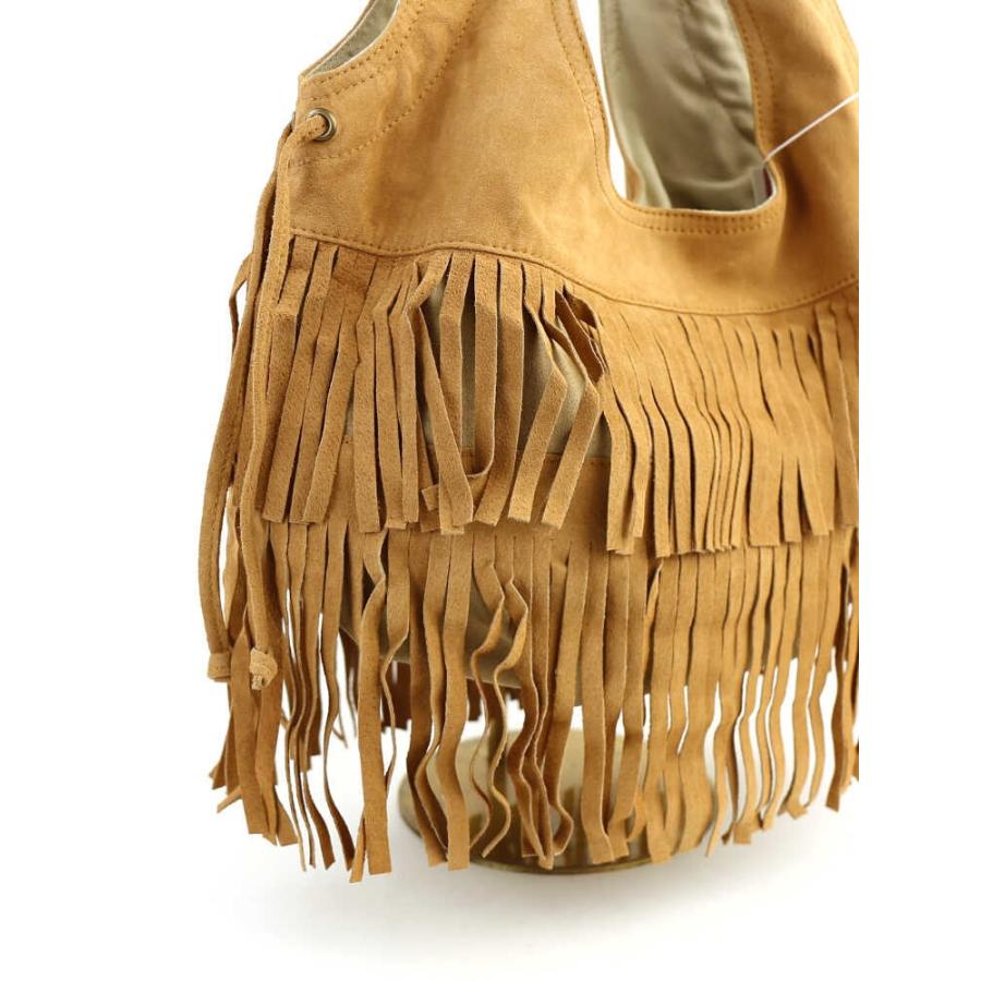MEISSI(メイシ)ピッグスエード フリンジ ショルダーバッグ