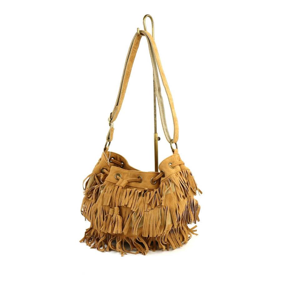 Meissi（メイシ） MEISSI(メイシ)ピッグスエード フリンジ 巾着