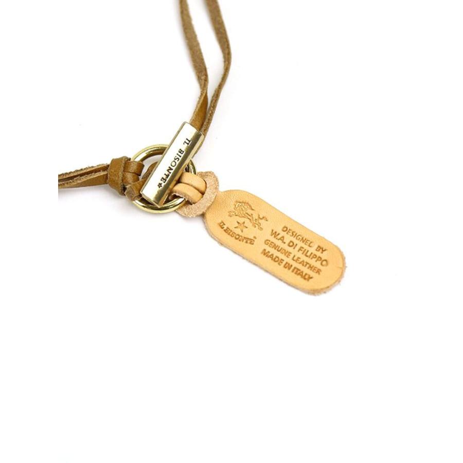 IL BISONTE（イルビゾンテ） レザー チャーム付き 二連 ネックレス