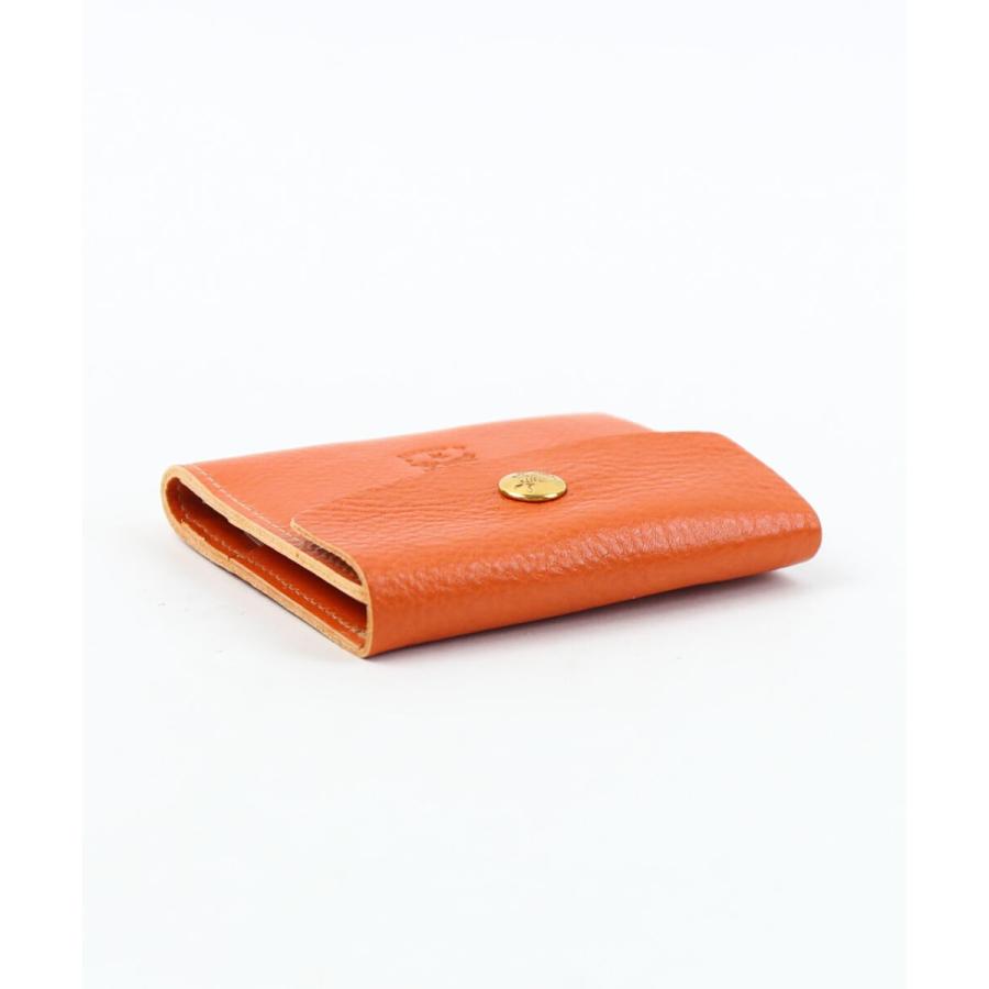 イルビゾンテ ボックスフラップウォレット ヌメ革 新作 美品 男女兼用 IL BISONTE（イルビゾンテ） 二つ折り財布 ボックスフラップスクエア