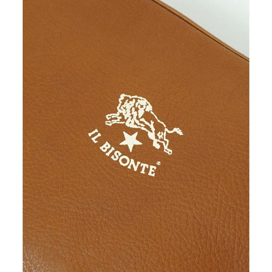 【良品】IL BISONTE ロゴ ウエストバッグシボ革 型押し レザー 茶色 良品】IL BISONTE ロゴ ウエストバッグシボ革 型押し レザー 茶色