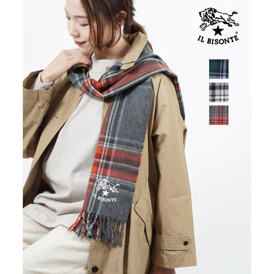 IL BISONTE チェック柄マフラー IL BISONTE（イルビゾンテ） 国内正規取扱店 ウール チェック ストール