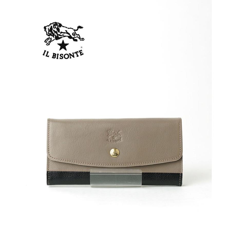IL BISONTE イルビゾンテ バイカラーレザー 長財布 レディース IL BISONTE イルビゾンテ バイカラーレザー 長財布 レディース