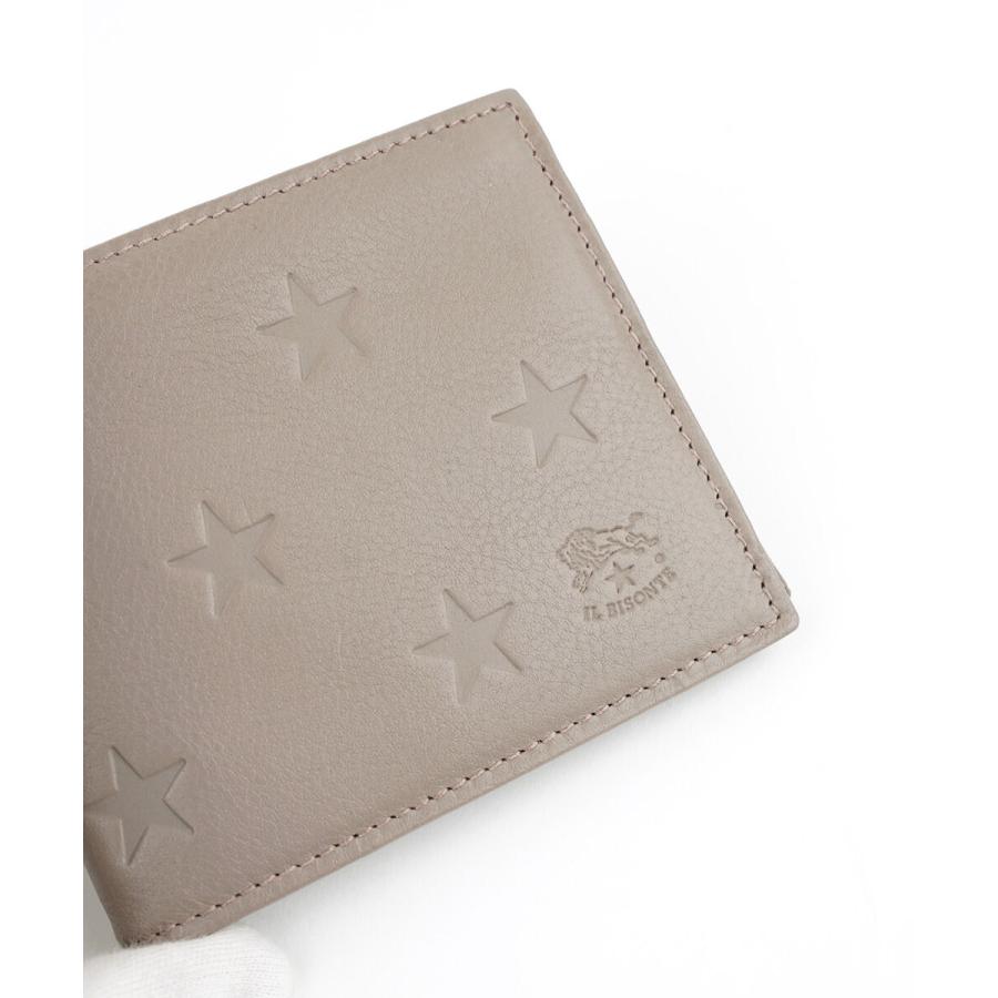 IL BISONTE（イルビゾンテ） スターエンボスレザー 二つ折り財布 IL