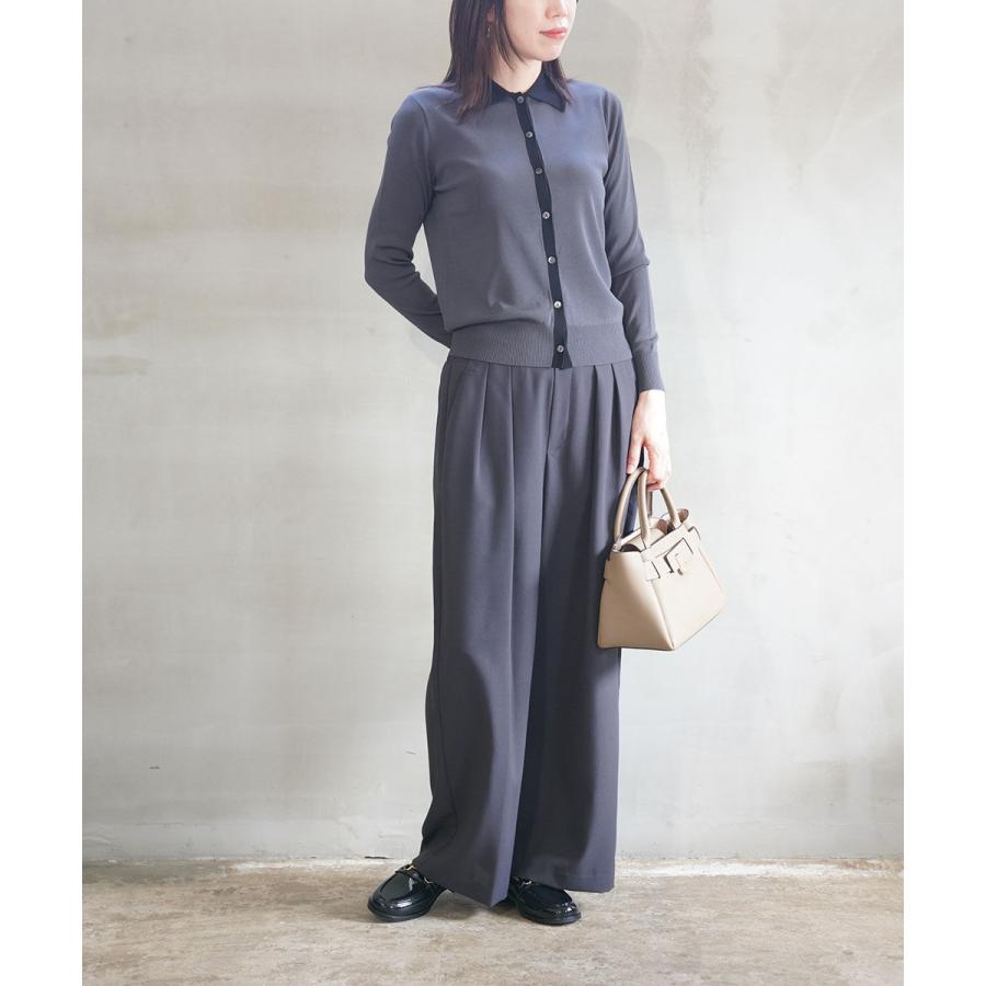 ユイティーム タックワイドパンツ huitieme nid 2025秋冬新作