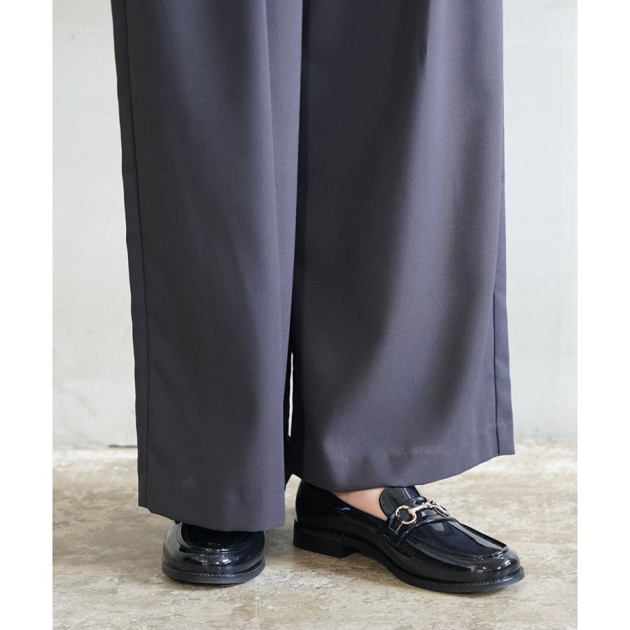 ユイティーム タックワイドパンツ huitieme nid 603839 国内正規品 2025秋冬新作 送料無料 ユイティーム タックワイドパンツ huitieme nid 2025秋冬新作