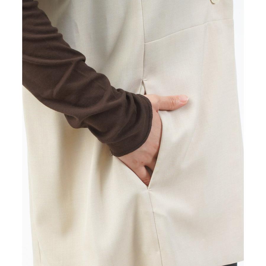 ユイティーム リネン調一つ釦ジレ huitieme nid 2025秋冬新作