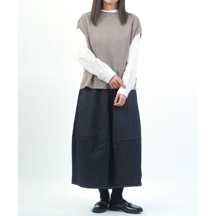 ナル 8ozムラデニム エッグスカート naru 2026春夏新作 レディース
