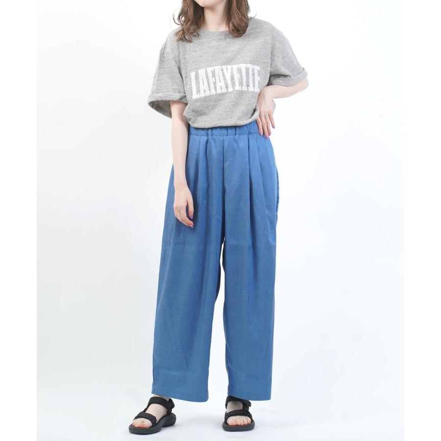 ナル シャンブレーツイルタックワイドパンツ naru 667905 国内正規品 2025春夏新作 送料無料 ナル シャンブレーツイルタックワイドパンツ naru 2025春夏新作