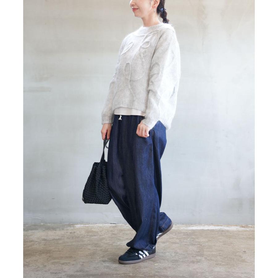 ユイティーム モヘヤコード刺繍プルオーバー huitieme nid 733864 国内正規品 2025秋冬新作 送料無料 ユイティーム モヘヤコード刺繍プルオーバー huitieme nid 2025秋冬