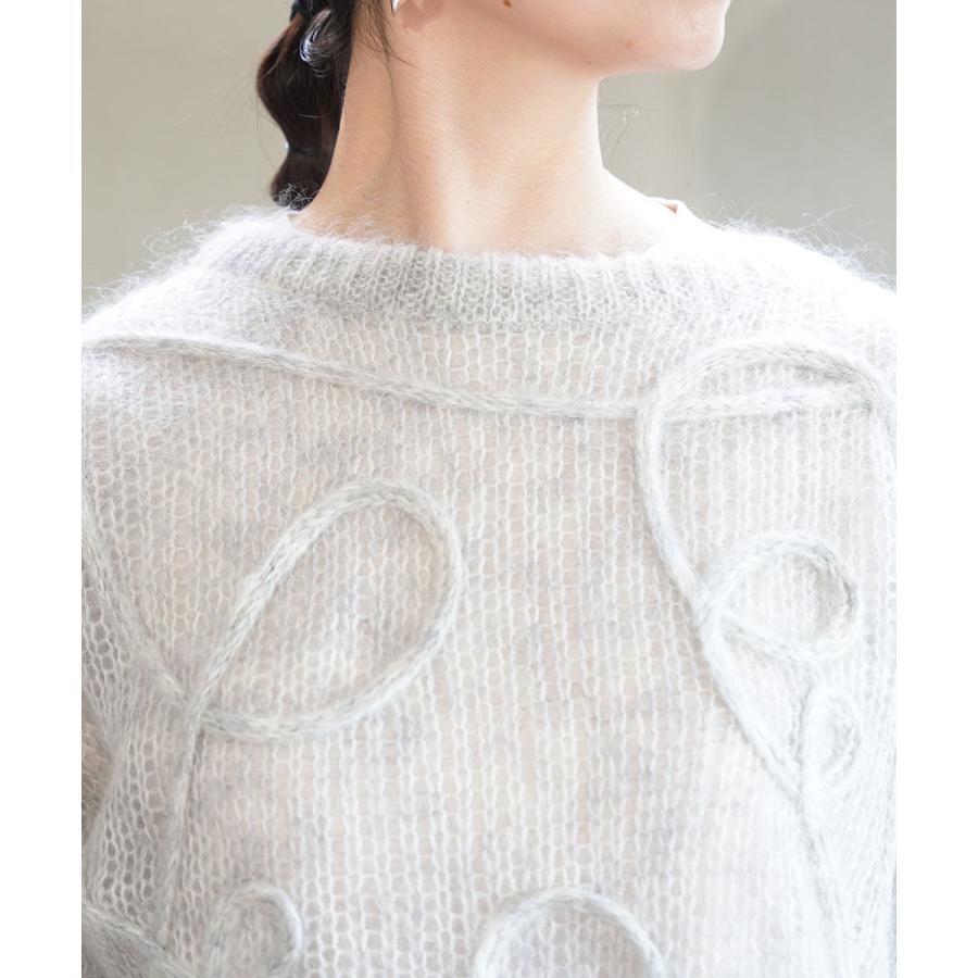 ユイティーム モヘヤコード刺繍プルオーバー huitieme nid 2025秋冬