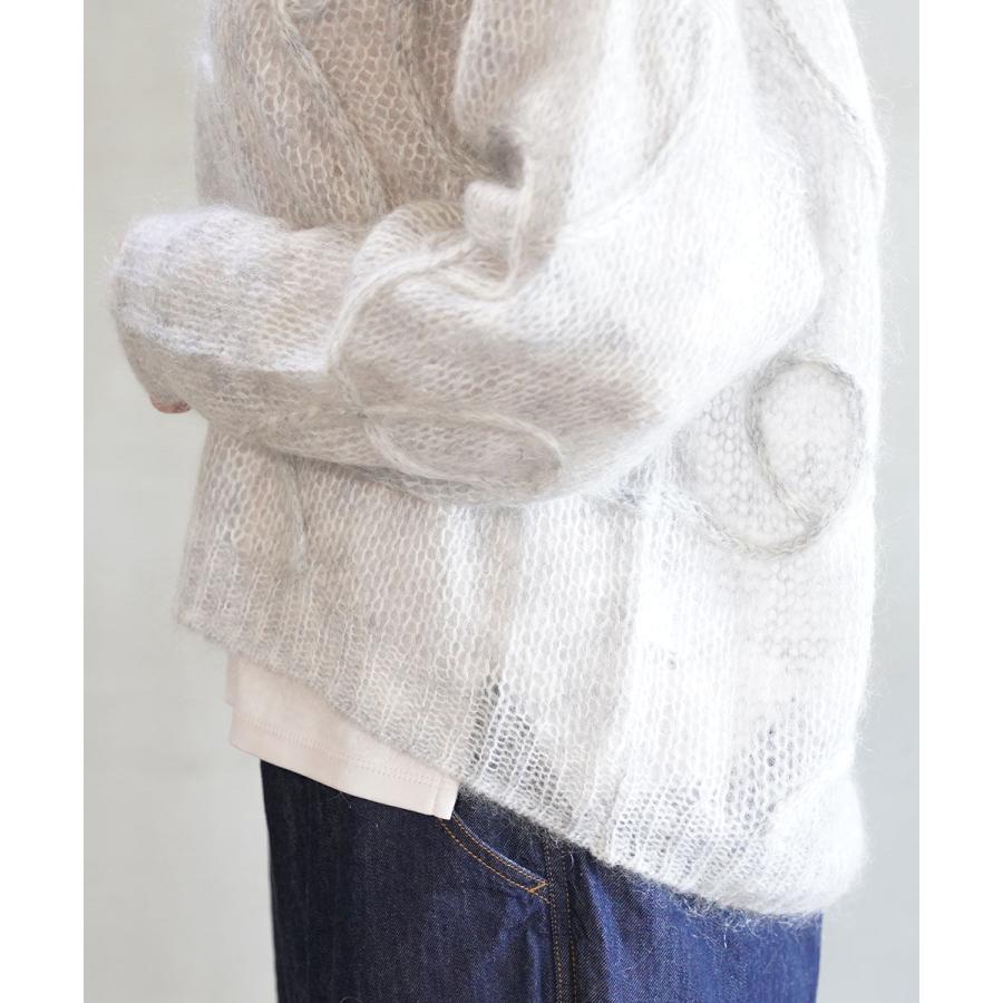 ユイティーム モヘヤコード刺繍プルオーバー huitieme nid 2025秋冬