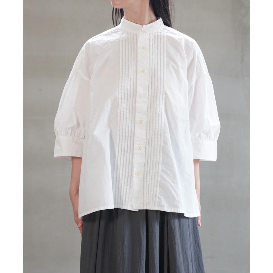 grin（グリン） 綿麻ダンプ ピンタックシャツ レディース 国内正規品