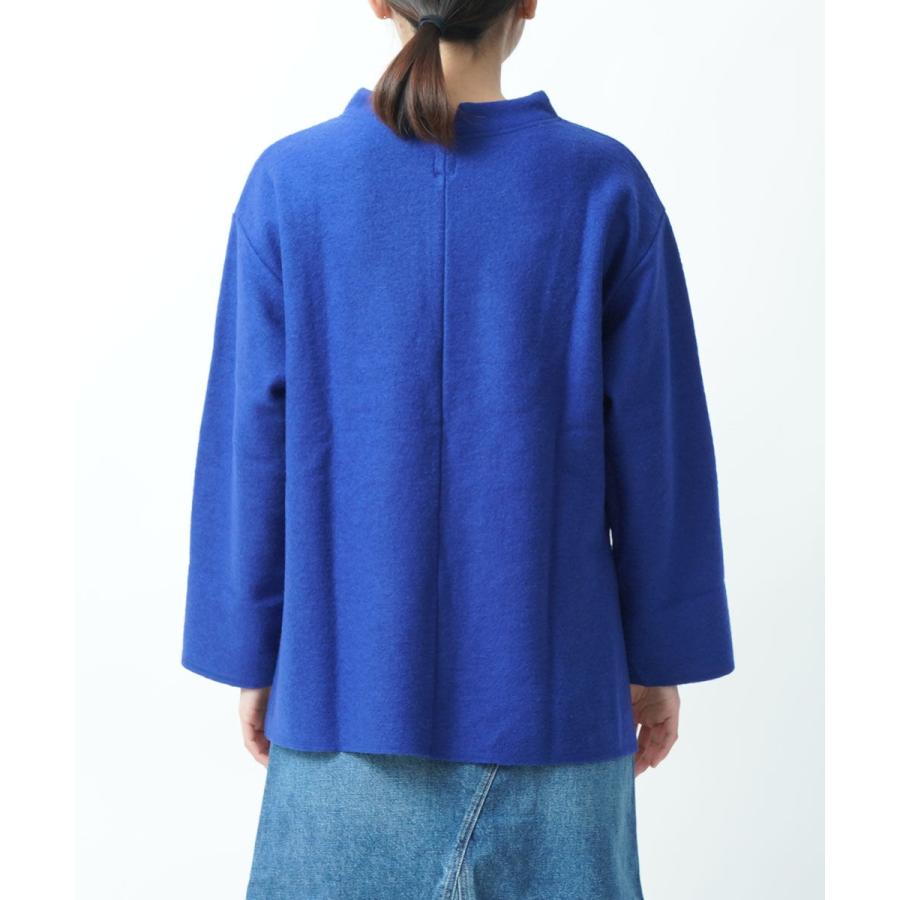 \新品/ grin グリン 圧縮ブークレスリットプルオーバー 2 ブルー grin（グリン） 圧縮ブークレスリットプルオーバー レディース 国内