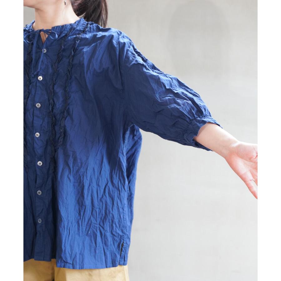 grin（グリン） 60ローン リンクルフリル シャツ レディース 国内正規品 爆買 : etre!par bleu comme bleu ...