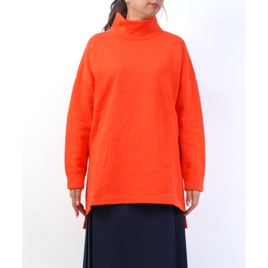 グリン 裏毛裏起毛ロングハイカラープルオーバー grin 8245C-020 国内正規品 220409 送料無料 grin（グリン） 裏毛裏起毛ロングハイカラープルオーバー レディース