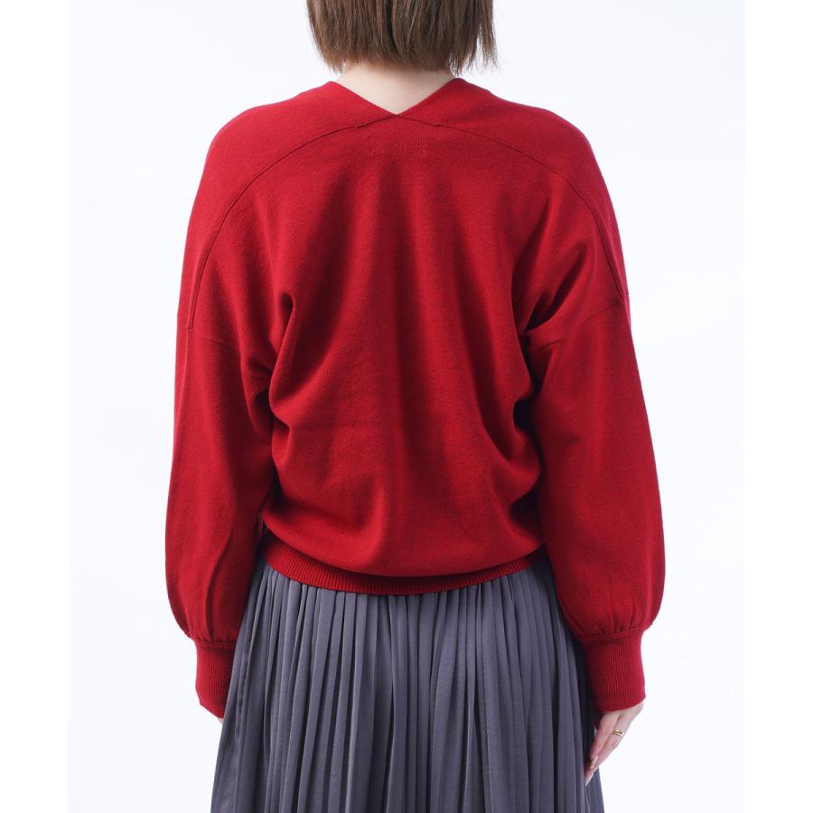 grin（グリン） 綿カシミアスウェットニットジップカーディガン