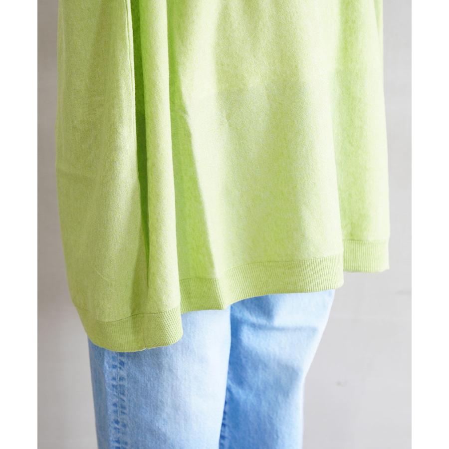 グリン リネンエステルニット ロングポンチョプルオーバー grin 8251K-008 国内正規品 2025春夏新作 送料無料 grin（グリン） リネンエステルニット ロングポンチョプルオーバー