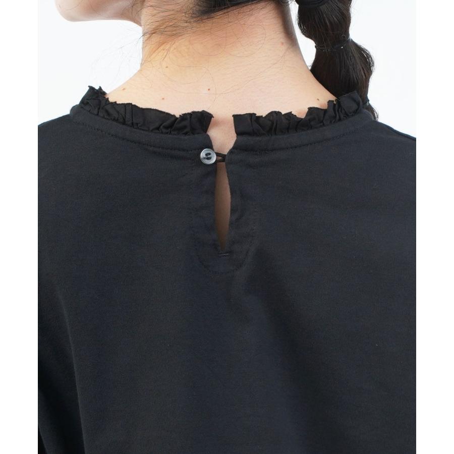 グリン 40/2天竺×布帛フリルプルオーバー grin 8255C-026 国内正規品 2025秋冬新作 grin（グリン） 40/2天竺×布帛フリルプルオーバー grin 2025秋冬新作