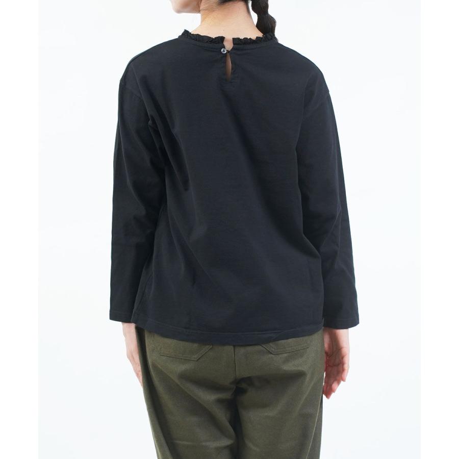 grin（グリン） 40/2天竺×布帛フリルプルオーバー grin 2025秋冬新作