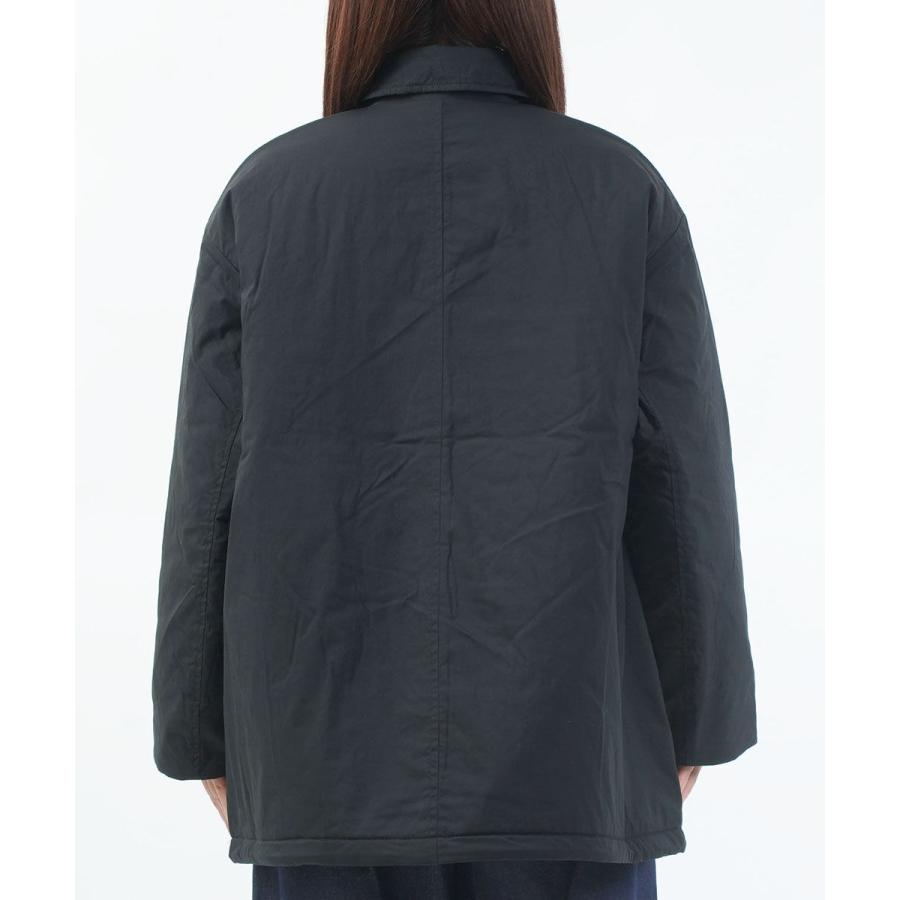 grin ブラック コート　未使用 grin（グリン） コットンナイロン中綿ミドルコート grin 2025秋冬新作