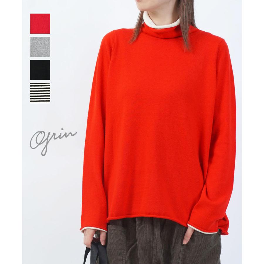 grin（グリン） 綿カシミア レイヤープルオーバー grin 2025秋冬新作