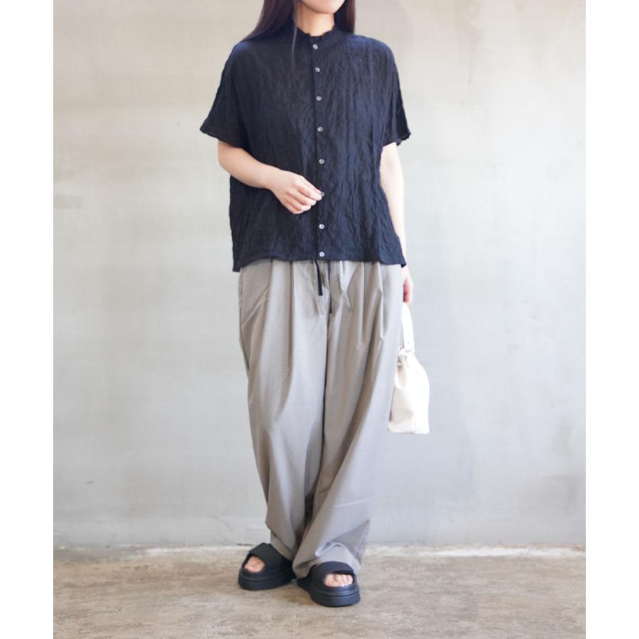 grin（グリン） シャーリングシャツ grin 2026春夏新作 レディース