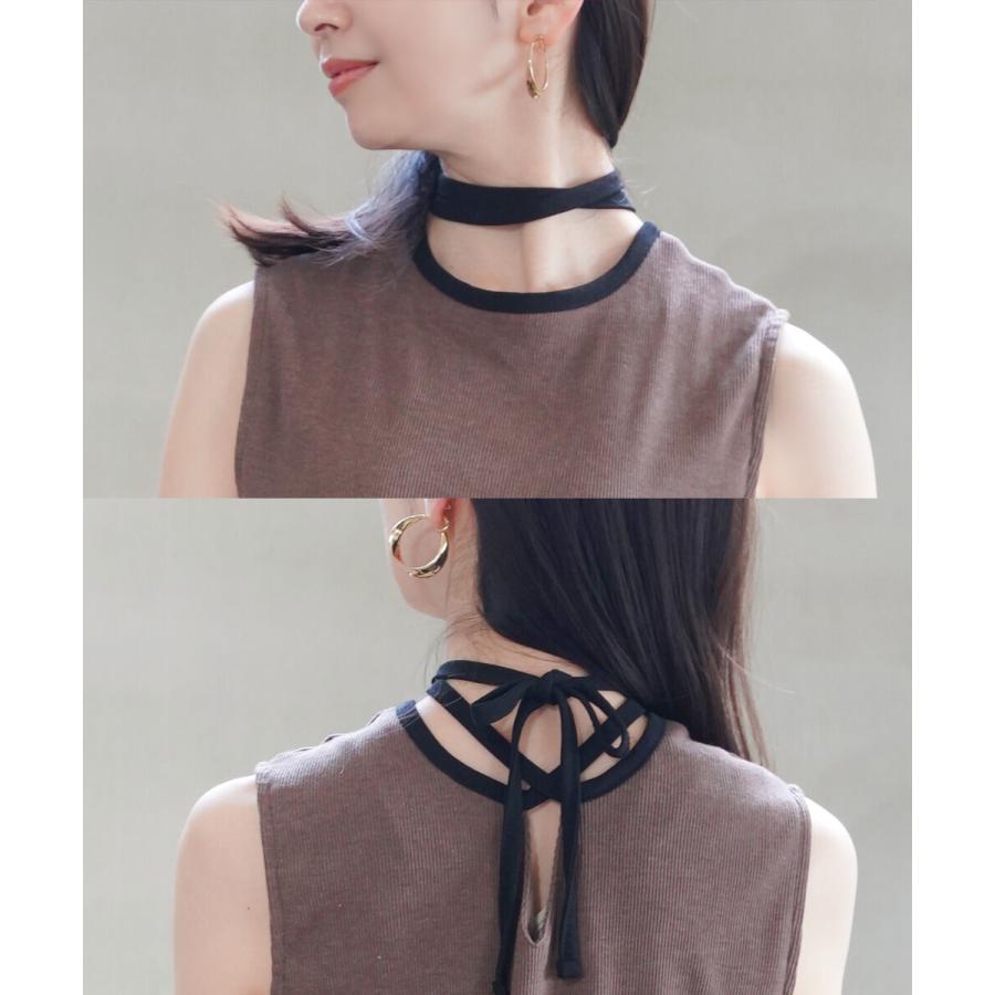 新品タグ付き　CHIGNON(シニヨン)　チョーカーニット 2025ss シニヨン チョーカーリブトップス CHIGNON レディース 国内正規