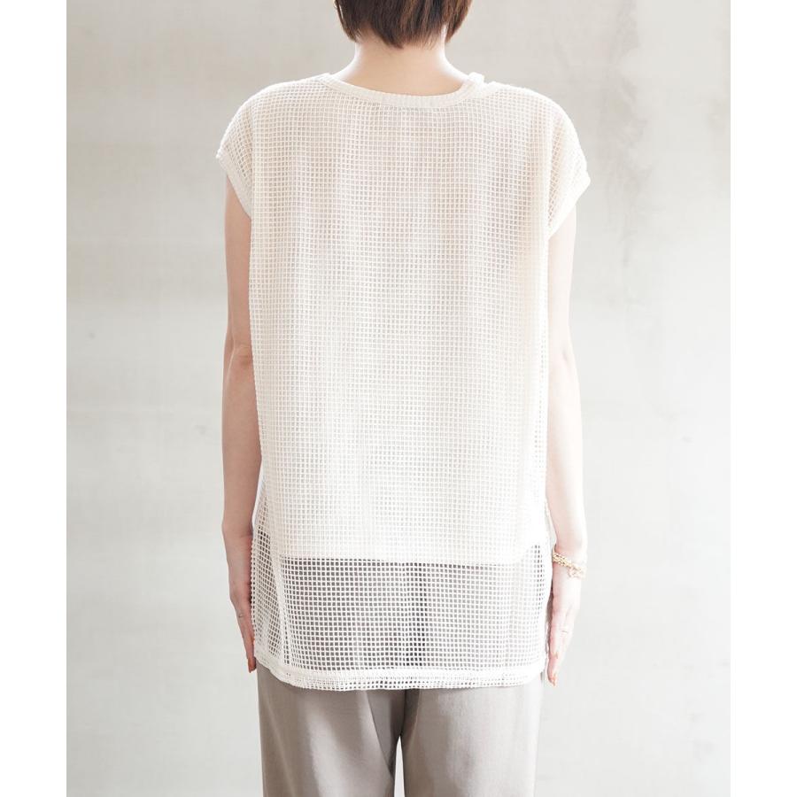 CHIGNON メッシュフーディチュニックシャツ CHIGNON メッシュフーディチュニックシャツ