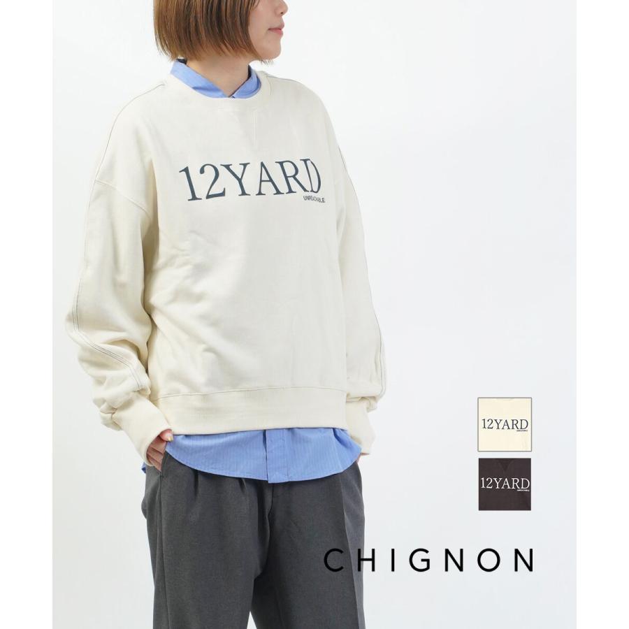 シニヨン 12YARDロゴスウェットプルオーバー CHIGNON 8745-340KO 国内正規品 220409 送料無料 シニヨン 12YARDロゴスウェットプルオーバー CHIGNON レディース 国内