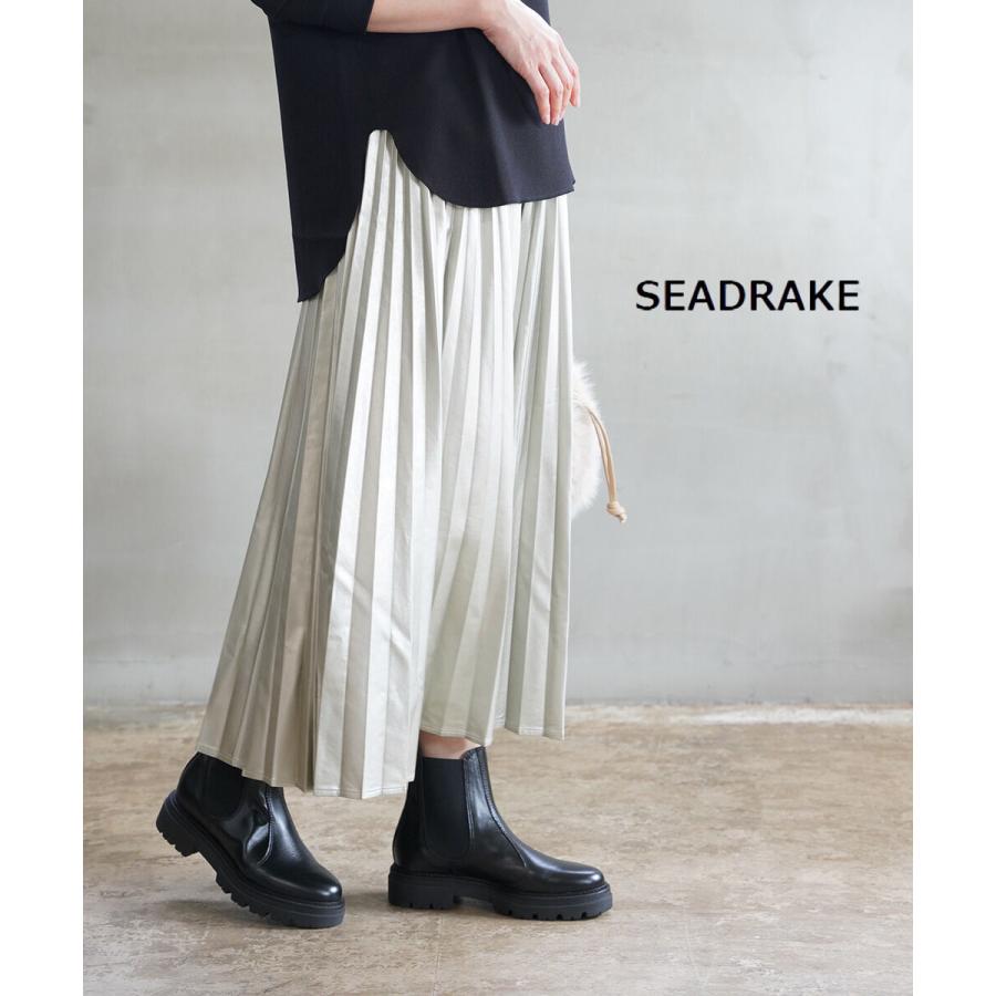 シードレイク フェイクレザー プリーツスカート Seadrake 8920593 国内正規品 220409 送料無料 シードレイク フェイクレザー プリーツスカート Seadrake レディース