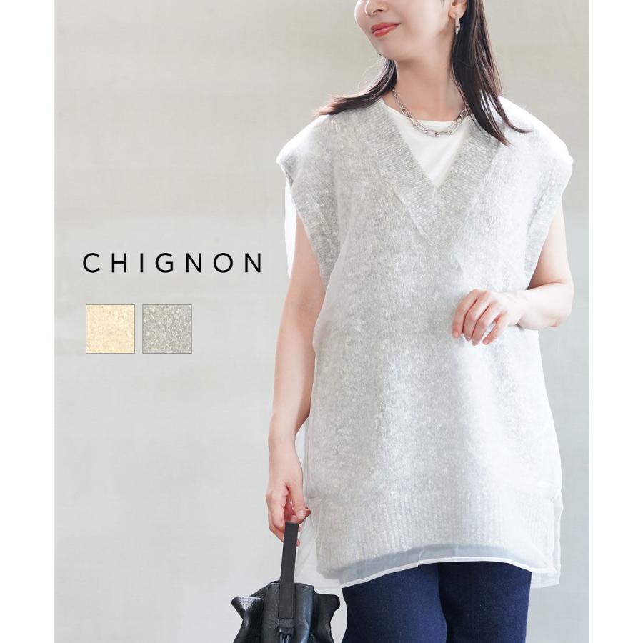 シニヨン リバーオーガンドッキングベスト CHIGNON 9554-083JR 国内正規品 2025秋冬新作 送料無料 シニヨン リバーオーガンドッキングベスト CHIGNON 2025秋冬新作