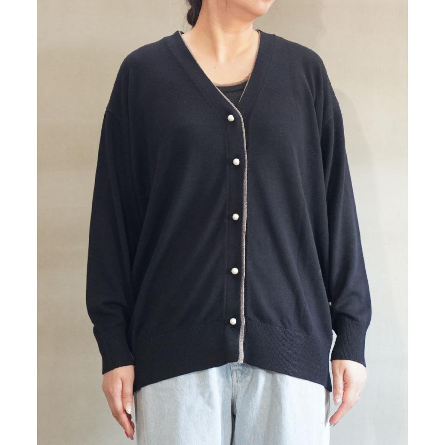シニヨン パールボタン2WAYニットカーディガン CHIGNON レディース