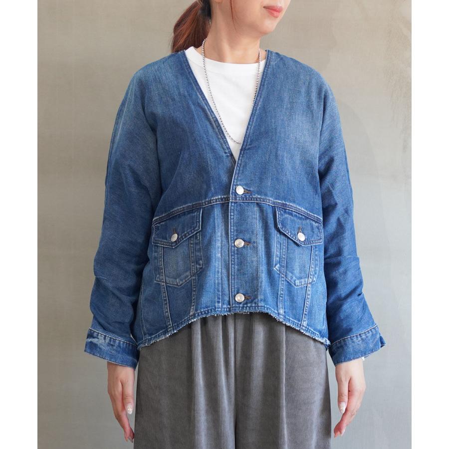 ANTGAUGE ブルーデニムジャケットタグ付新品 アントゲージ Vネック Gジャン ANTGAUGE レディース 国内正規品 : etre