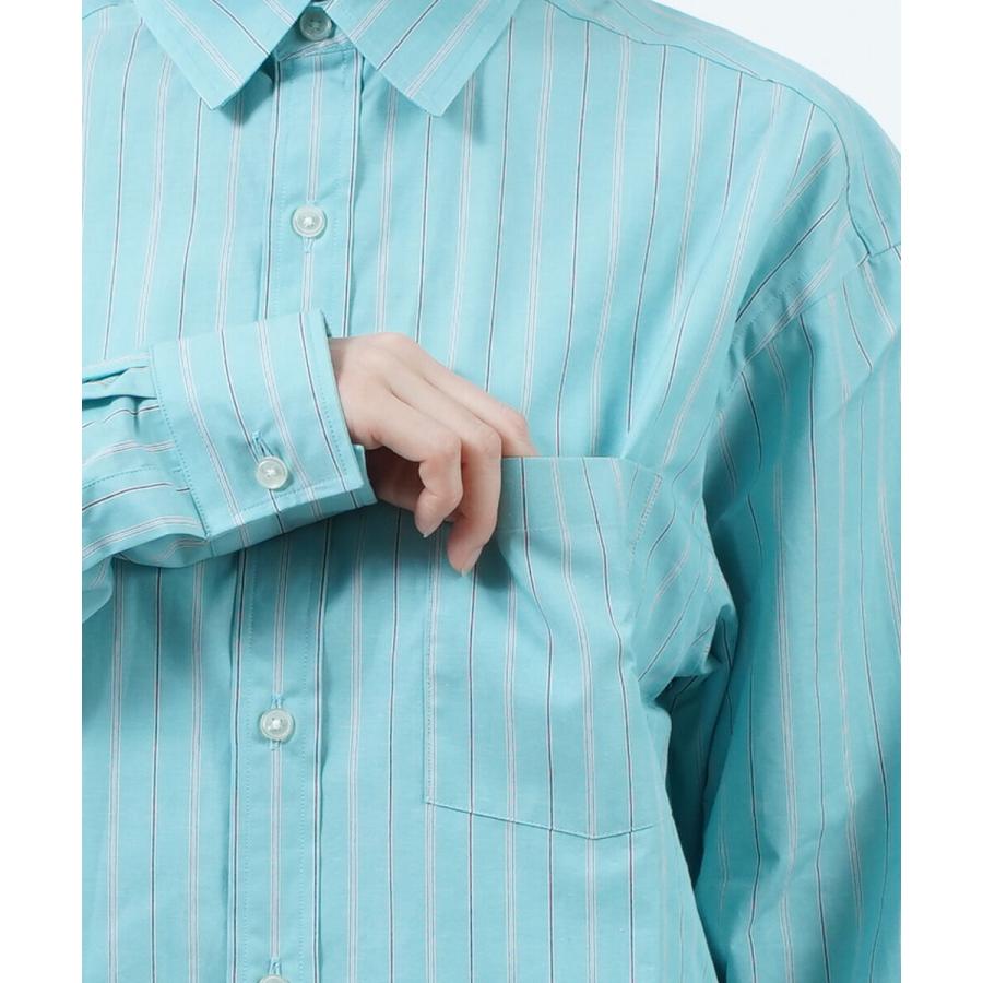 アトリエモンケメル ボックスシャツ ストライプシャツ BOX SHIRT