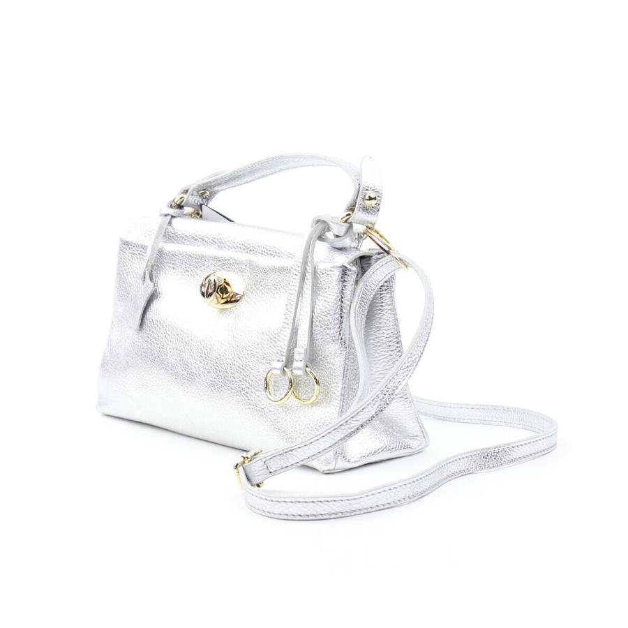 【極美品】ASHELEN アッシュエレン ハーフミニ 2WAYバッグ ASHELEN アッシュエレン 】バッグ ハーフミニメタリック の通販｜正規
