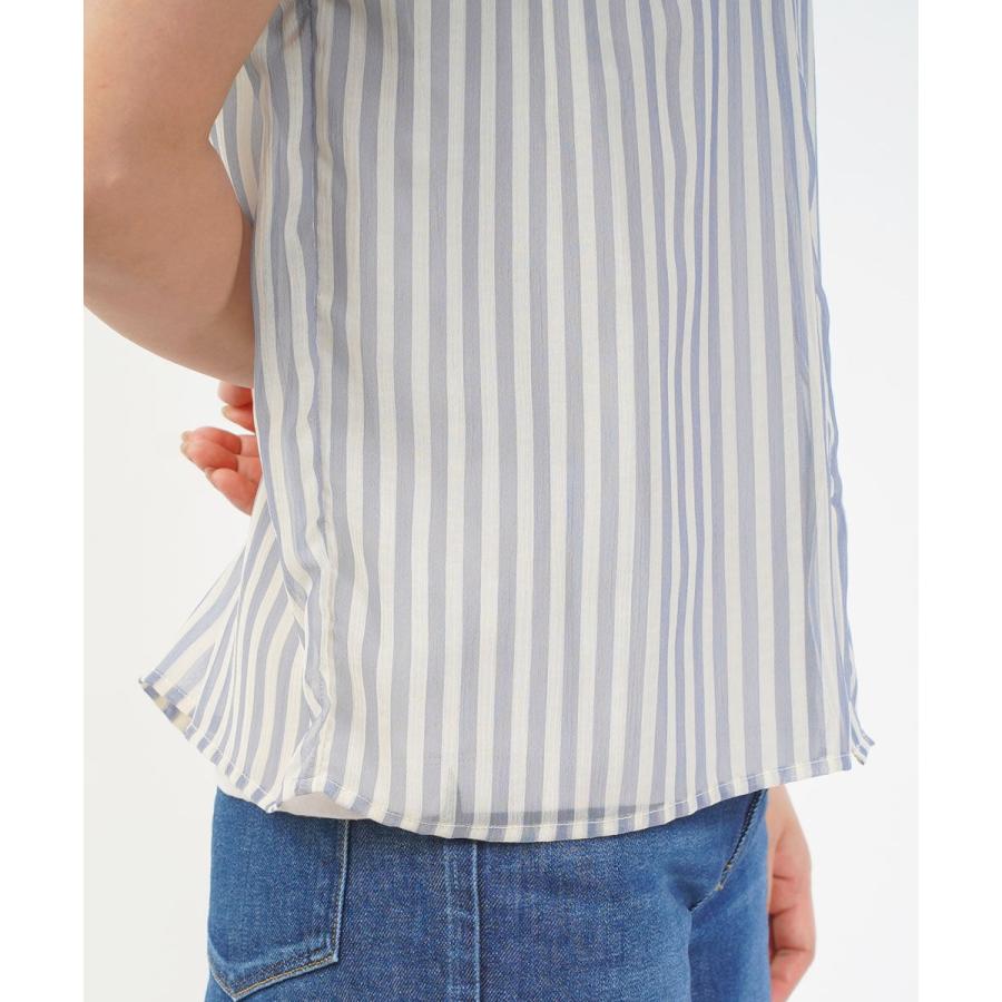 イノウェーブ 楊柳ストライプブラウス innowave レディース 国内正規品