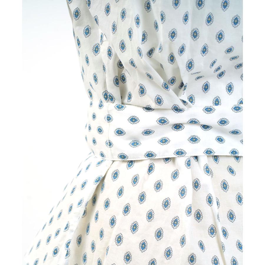 ブラーミン コットンローン プロヴァンス風幾何プリントノースリーブブラウス Brahmin B15201 国内正規品 210903 送料無料 Brahmin（ブラーミン） コットンローン プロヴァンス風幾何プリント