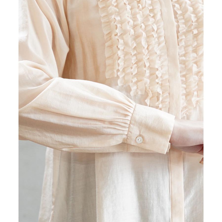 Brahmin ブラーミン オーガンジー フリルブラウス レディース 国内正規