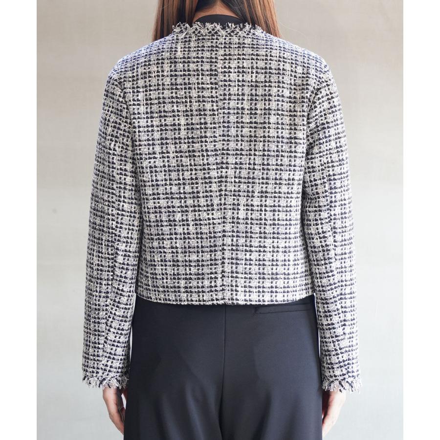 Brahmin（ブラーミン） ファンシーツイードノーカラージャケット 