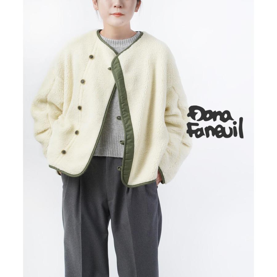 DANA FANEUIL ダナファヌル ノーカラージャケット ボアジャケット 