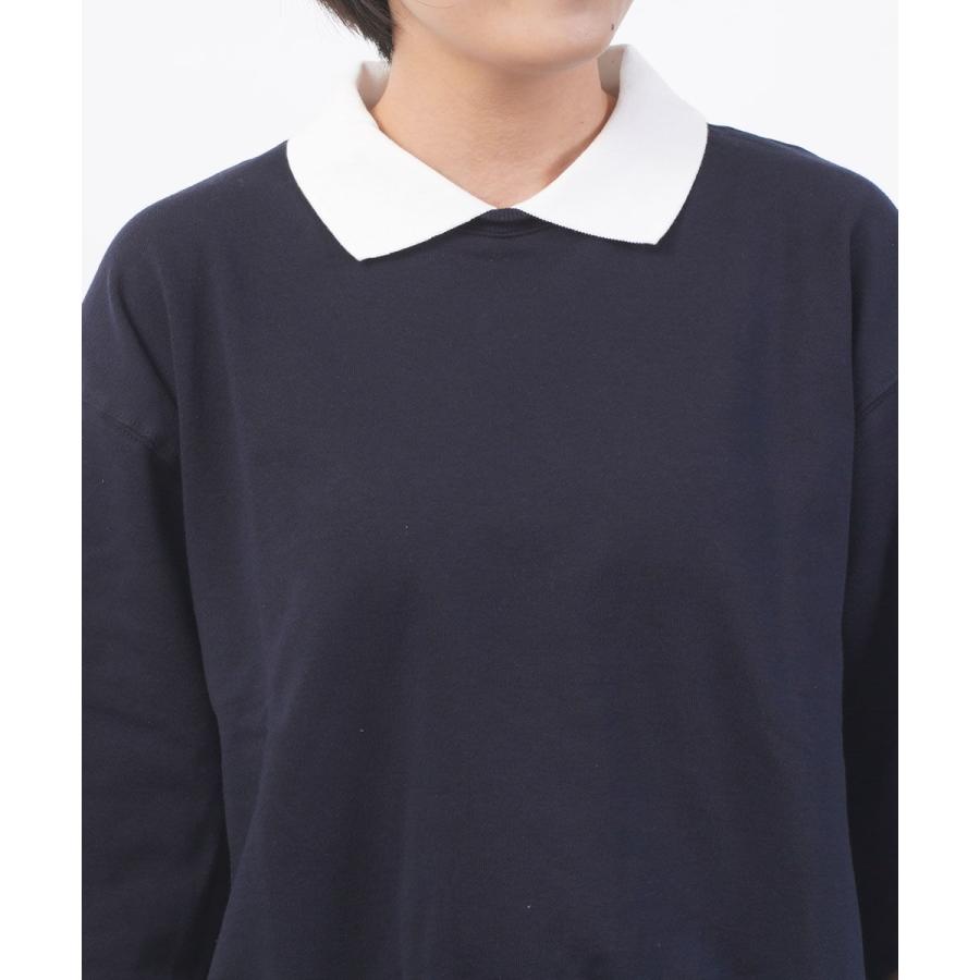 dahl'ia（ダリア） 襟付き 裏毛ワイドプルオーバー レディース 国内