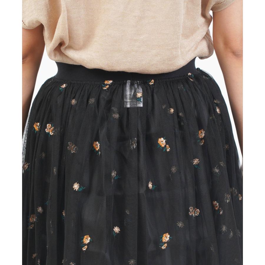 BEATRICE（ベアトリス） フラワー刺繍 レイヤード チュールスカート