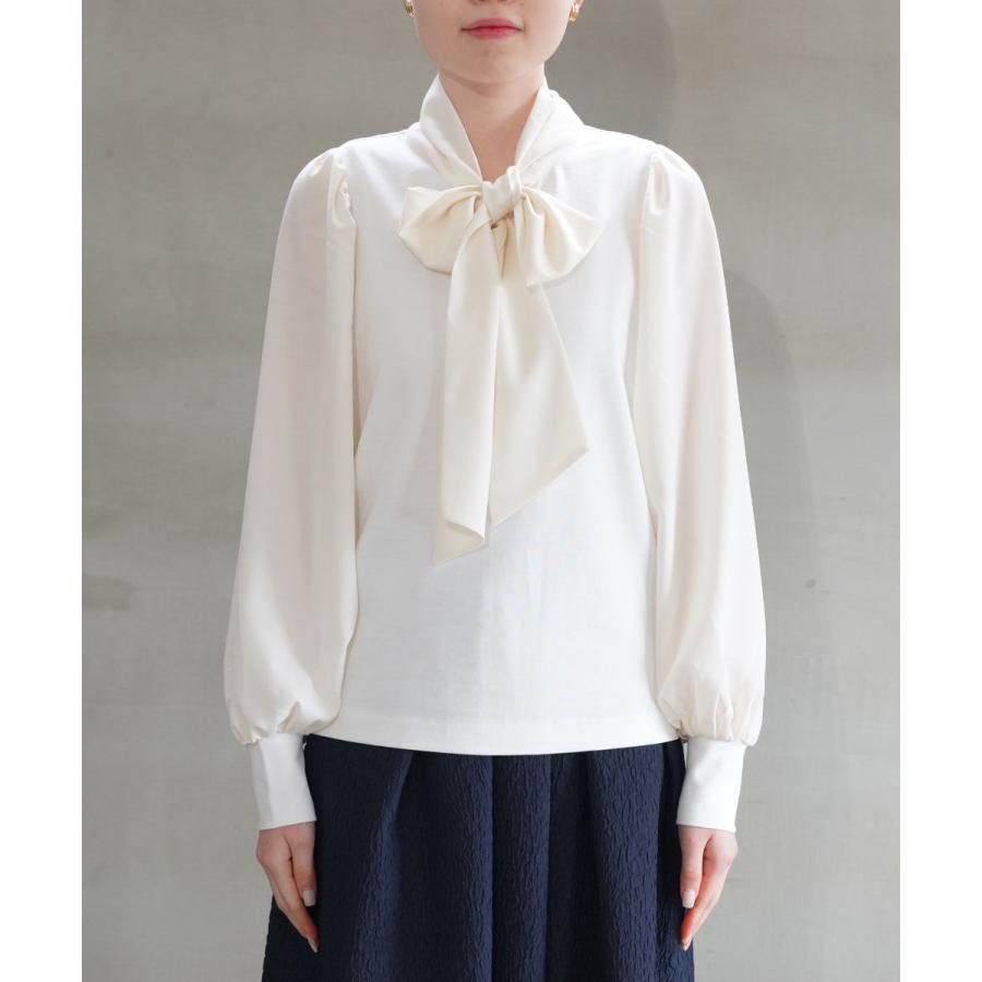 ☆新品タグ付 定価21780円 ベアトリス ボウタイ パールブラウス『38』 BEATRICE（ベアトリス） ボウタイ ブラウス プルオーバー レディース