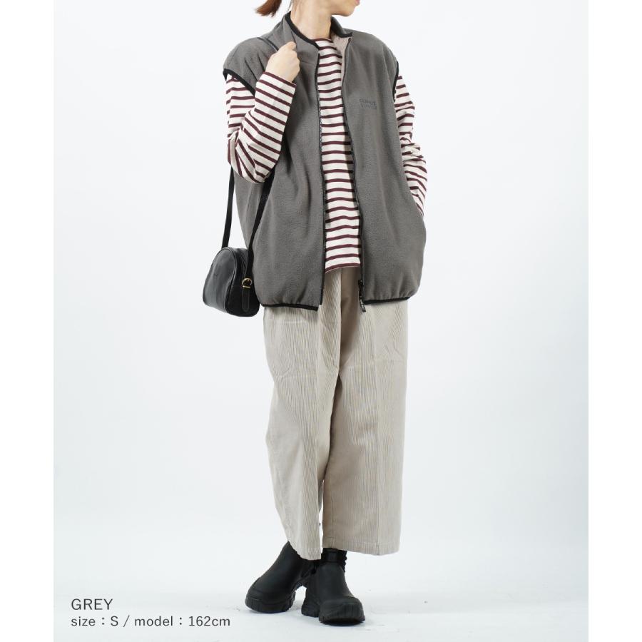 未使用品　レディース　高級レッキス&シルクベスト　グレー　リバーシブル　M GRAMICCI（グラミチ） リバーシブル ベスト REVERSIBLE VEST GRAMICCI