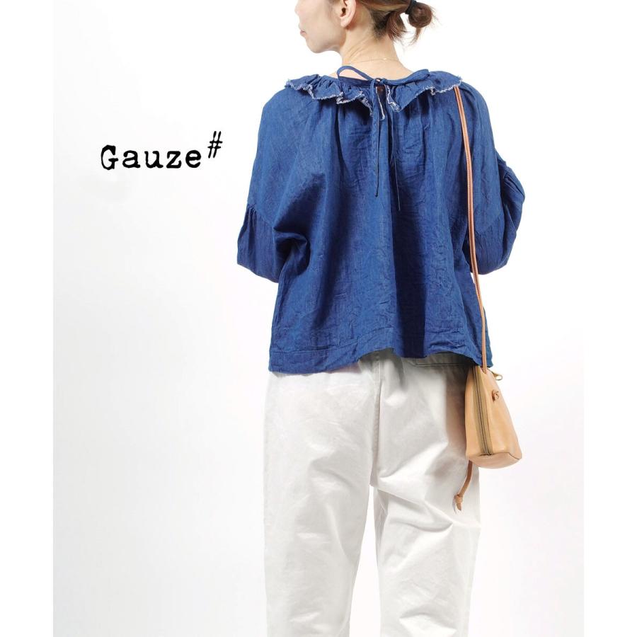 ガーゼ アンティークブラウス 襟付きシャツ Gauze# レディース 国内