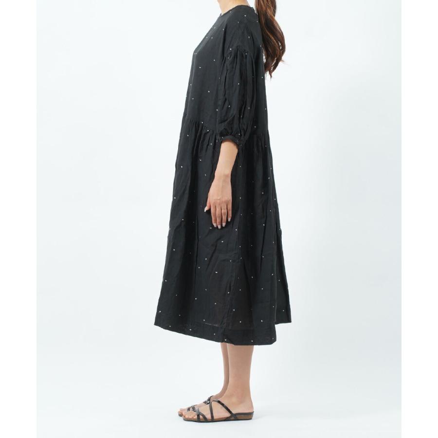 Gauze# ガーゼ ドットリネン ワンピース LARTIGUE レディース 国内正規